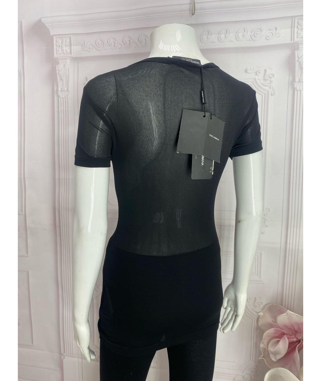 DOLCE&GABBANA Черная вискозная футболка, фото 2