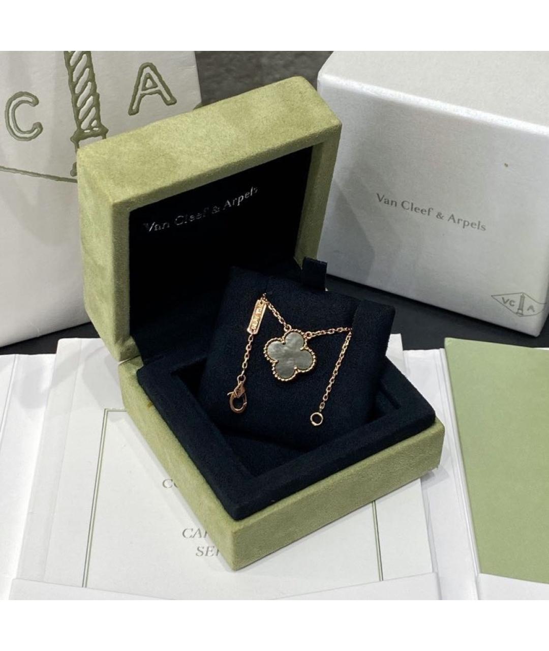 VAN CLEEF & ARPELS Серое колье из розового золота, фото 4