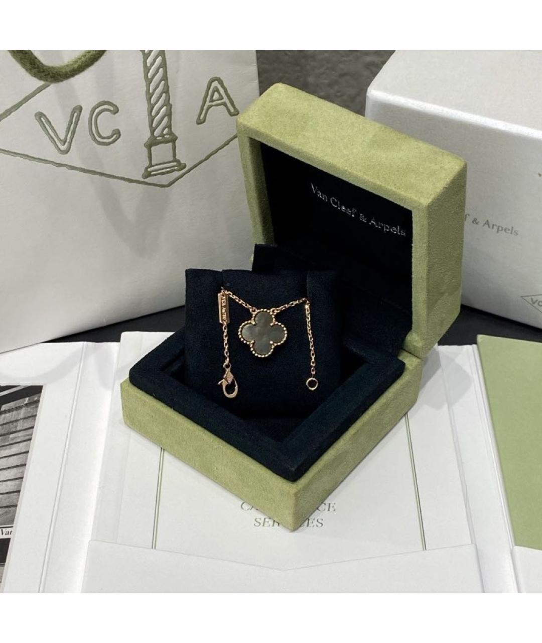 VAN CLEEF & ARPELS Серое колье из розового золота, фото 3