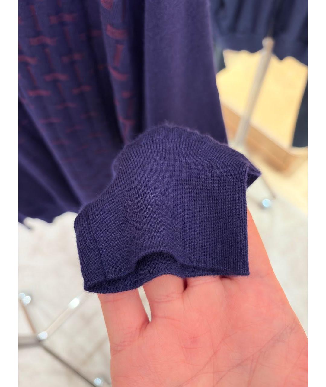 ZILLI Темно-синий кашемировый джемпер / свитер, фото 6