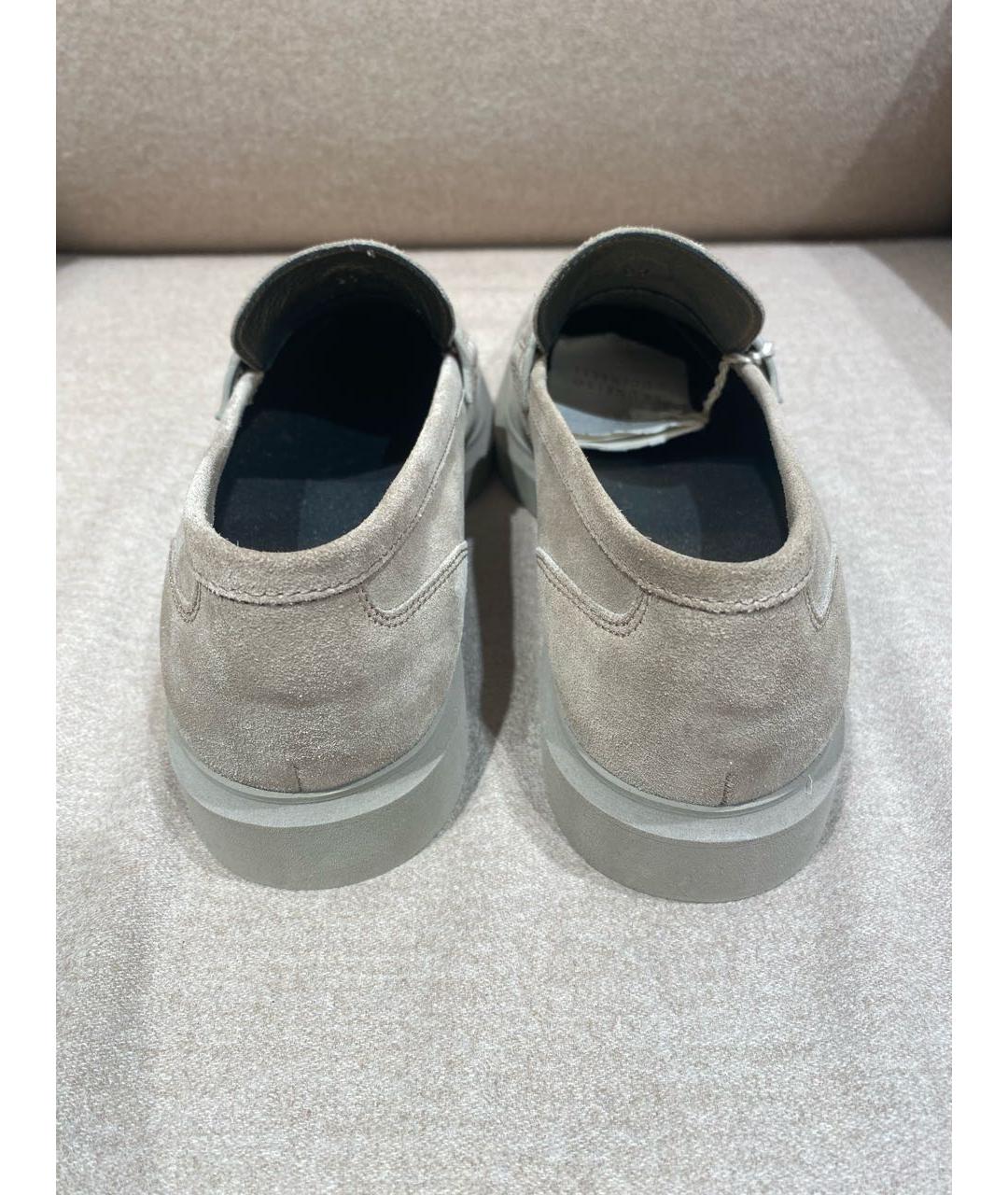 BRUNELLO CUCINELLI Бежевые замшевые лоферы, фото 4