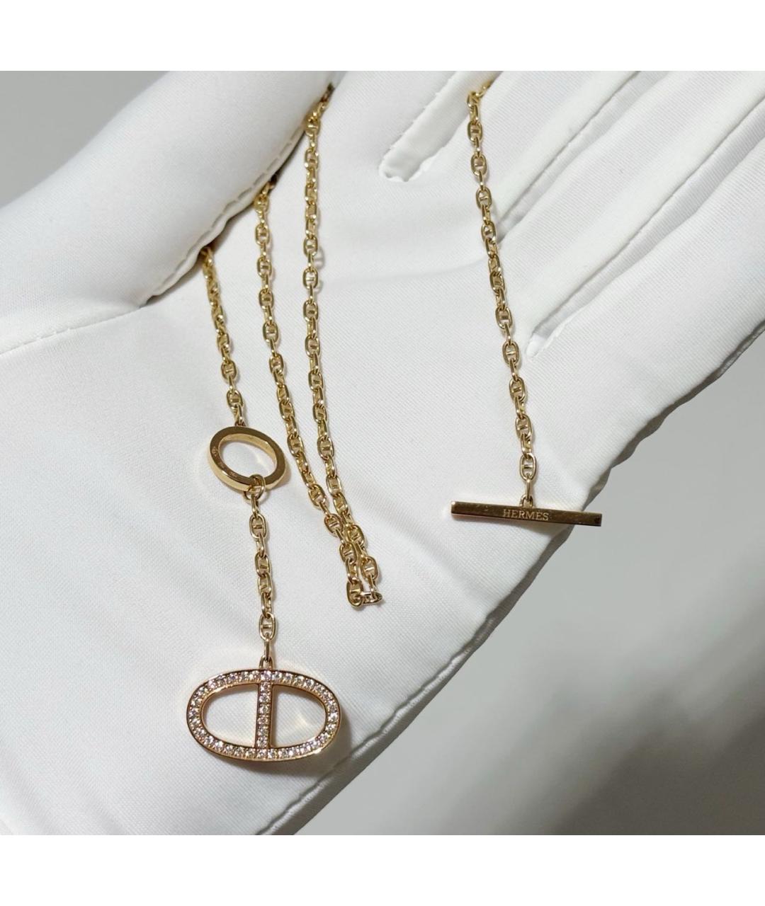 HERMES Розовое колье из розового золота, фото 5