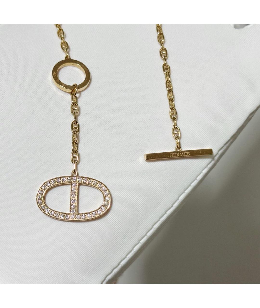 HERMES Розовое колье из розового золота, фото 6