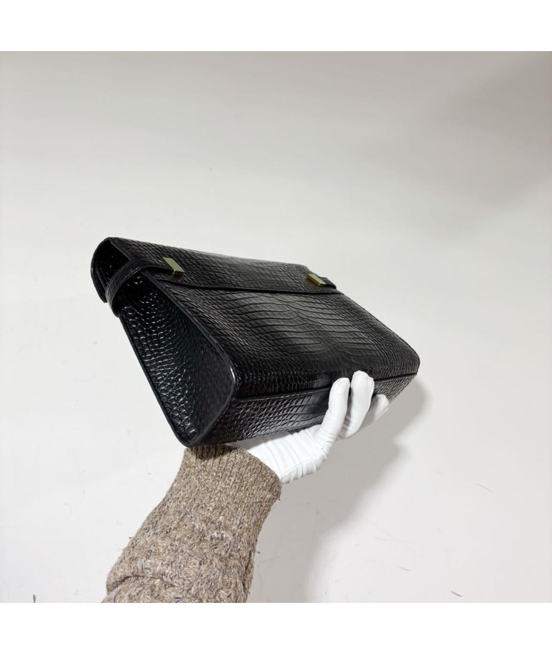 SAINT LAURENT Черная кожаная сумка через плечо, фото 5