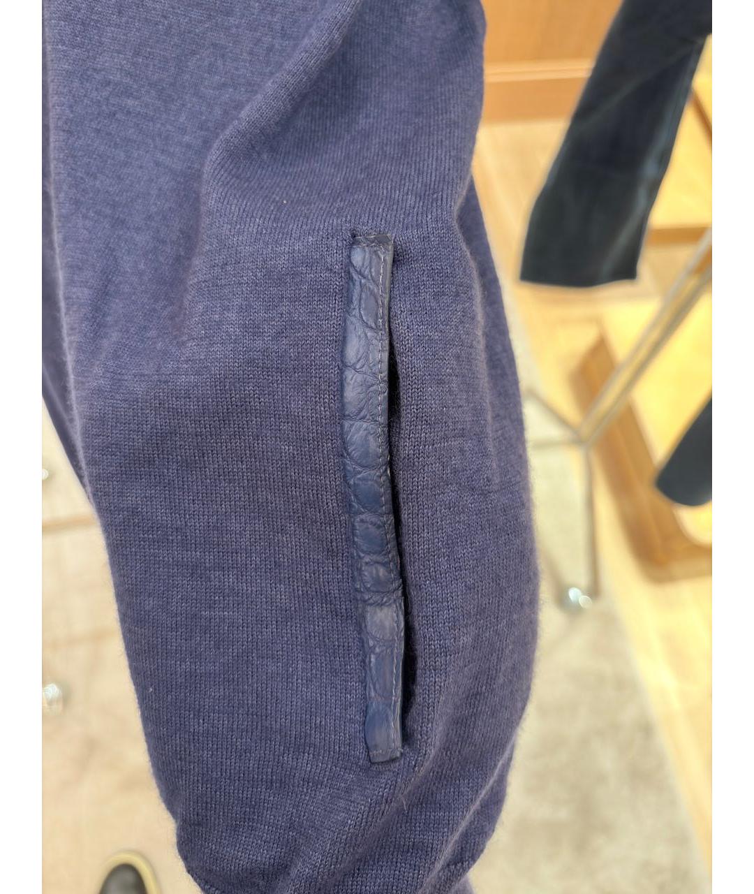 STEFANO RICCI Синий кашемировый кардиган, фото 5