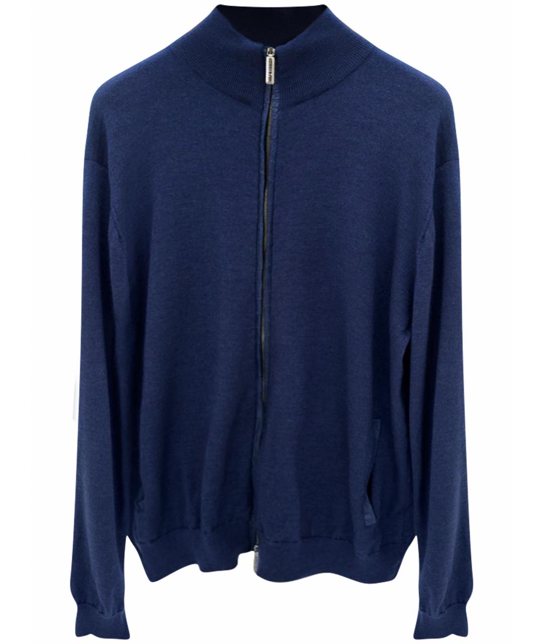 STEFANO RICCI Синий кашемировый кардиган, фото 1