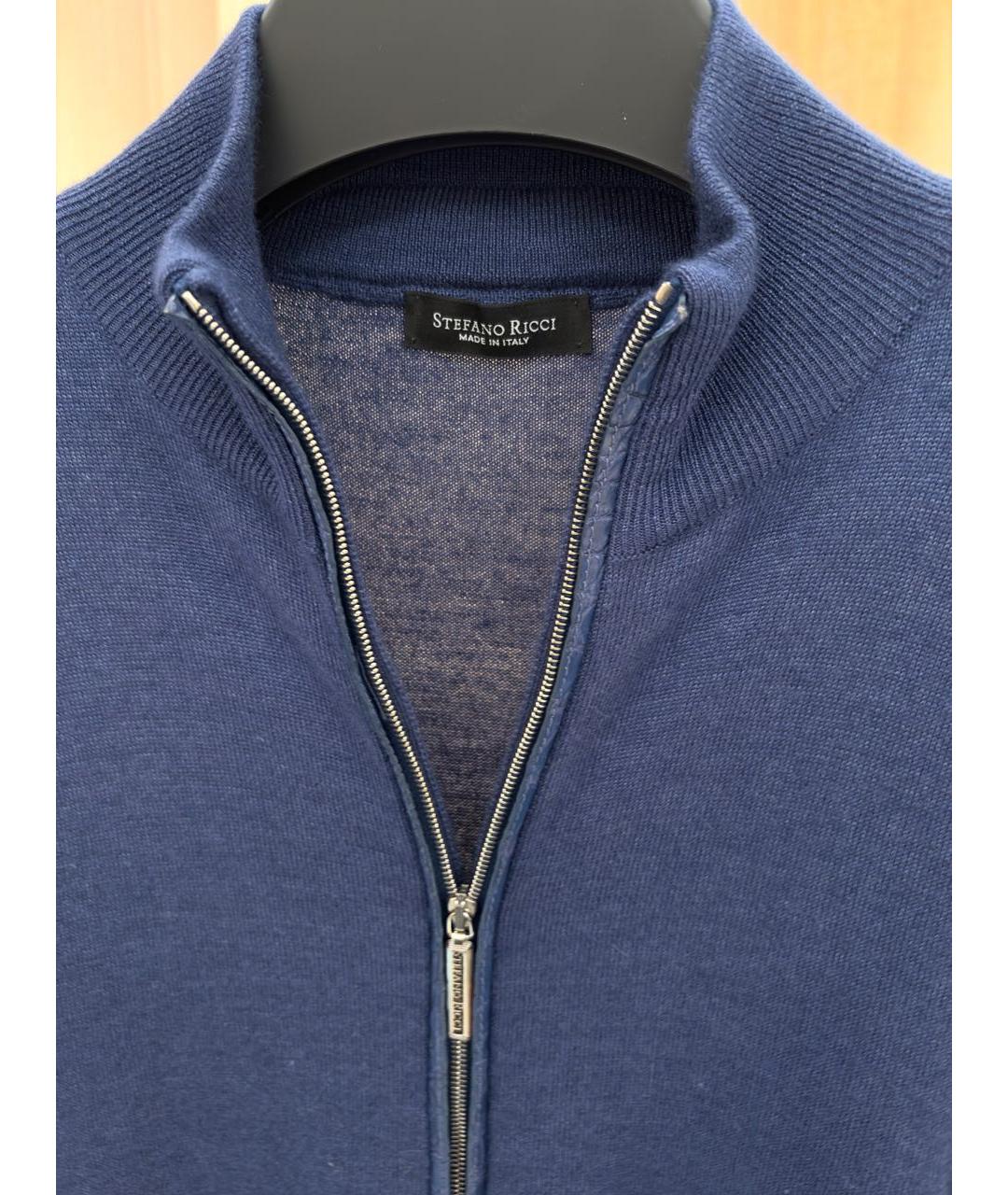 STEFANO RICCI Синий кашемировый кардиган, фото 7