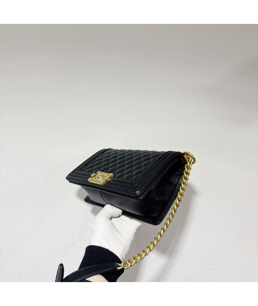 CHANEL Черная кожаная сумка через плечо, фото 4