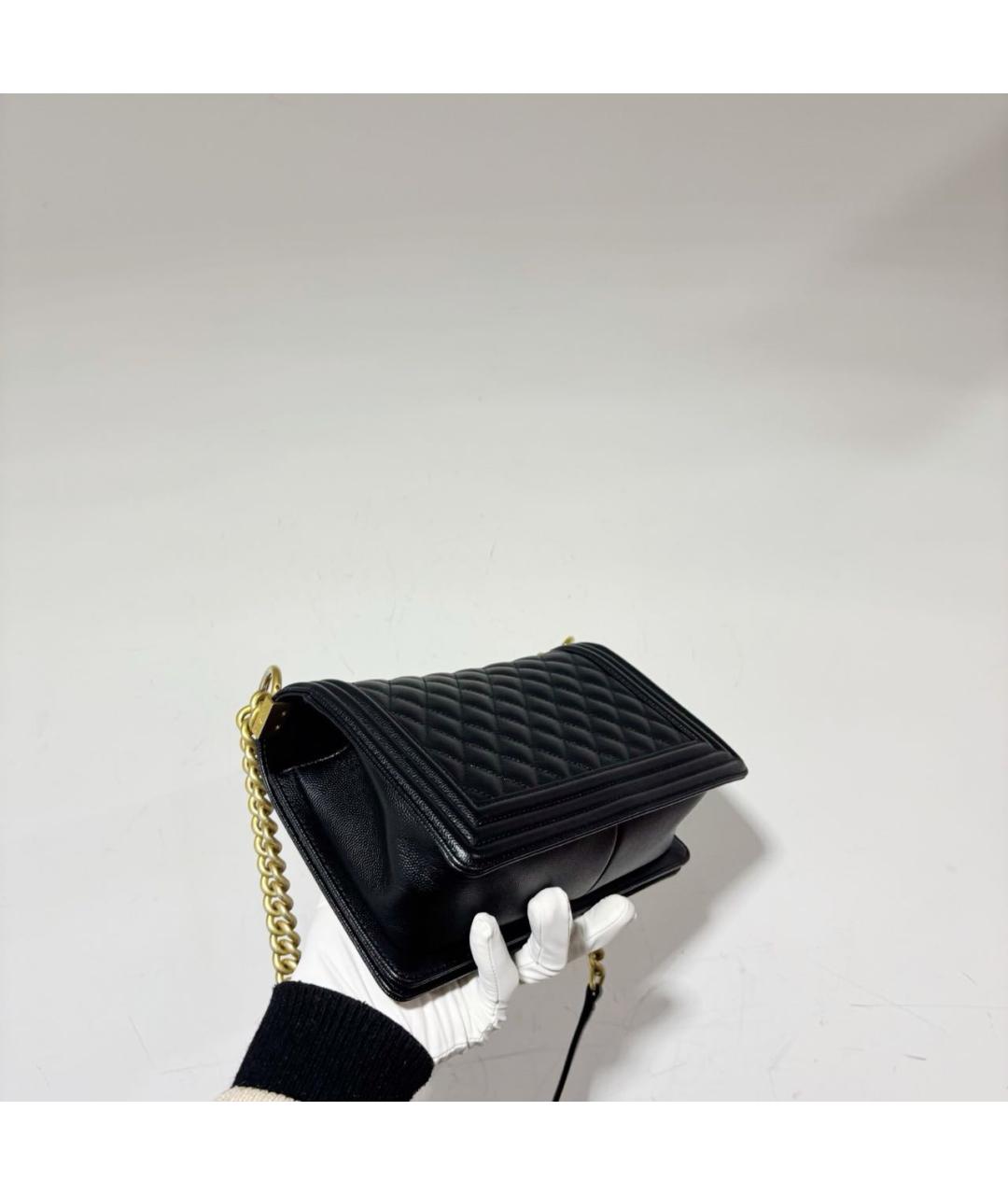 CHANEL Черная кожаная сумка через плечо, фото 5