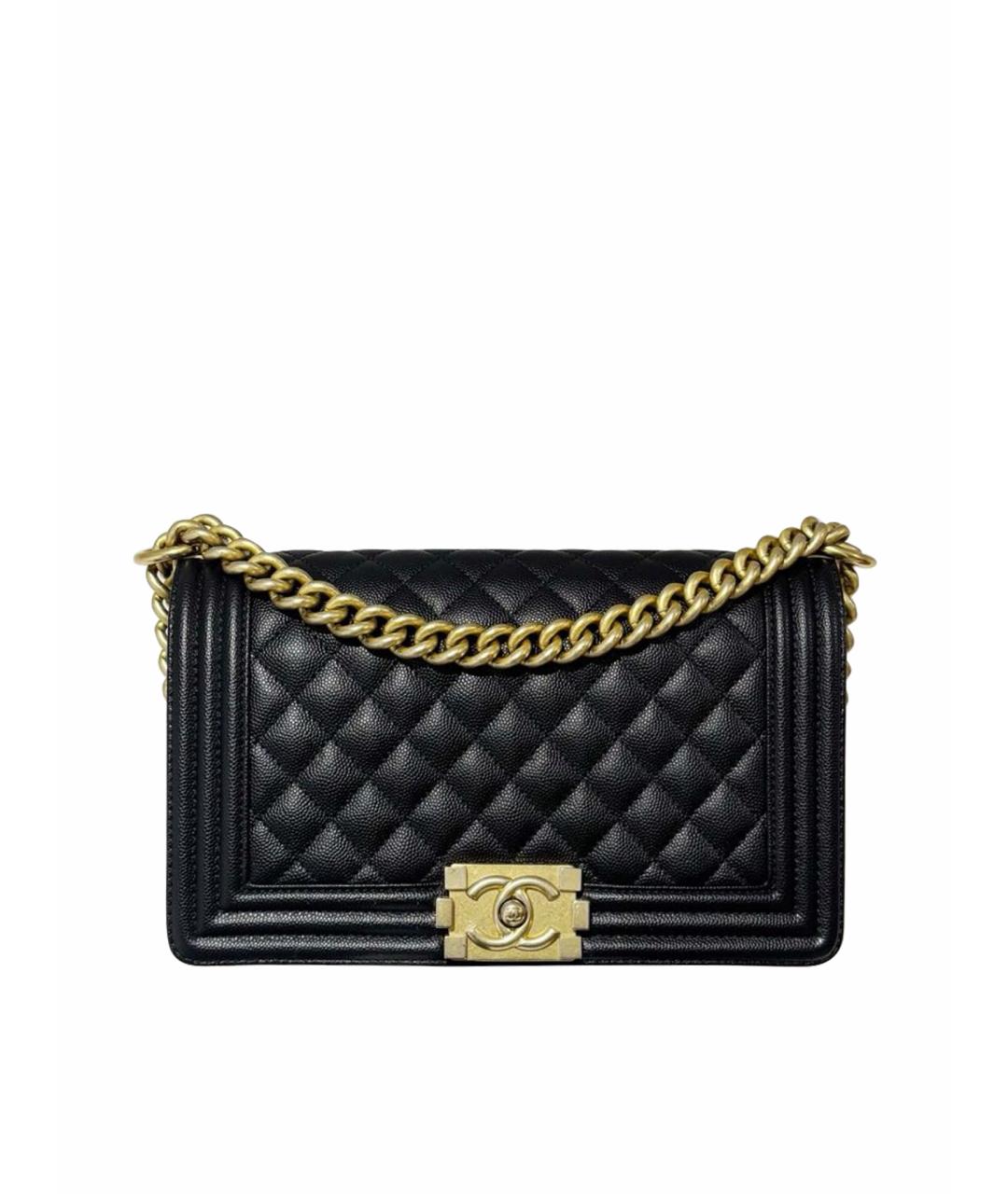 CHANEL Черная кожаная сумка через плечо, фото 1