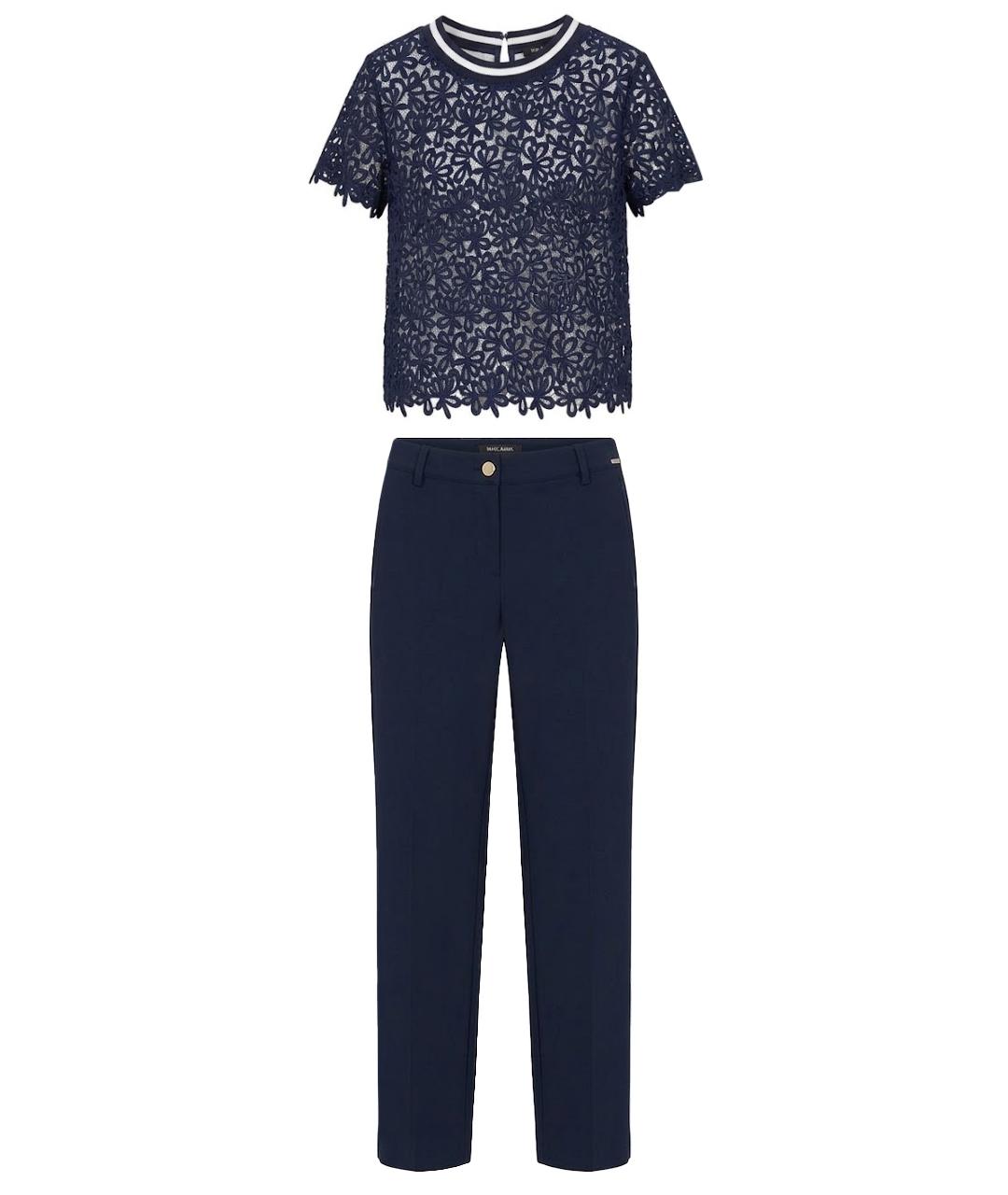 ERMANNO SCERVINO Синий вискозный костюм с брюками, фото 1