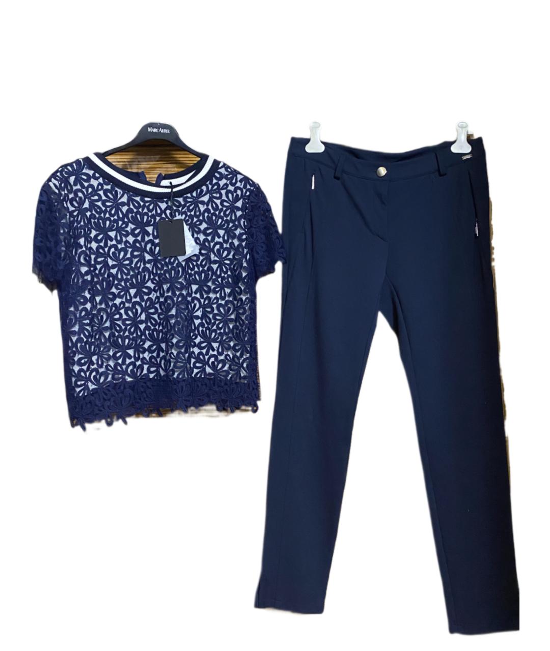 ERMANNO SCERVINO Синий вискозный костюм с брюками, фото 8