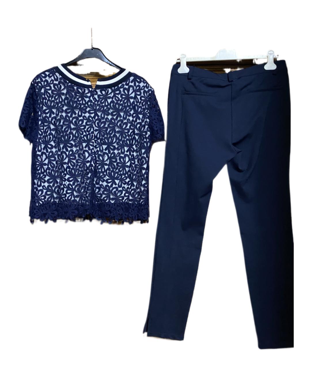 ERMANNO SCERVINO Синий вискозный костюм с брюками, фото 2