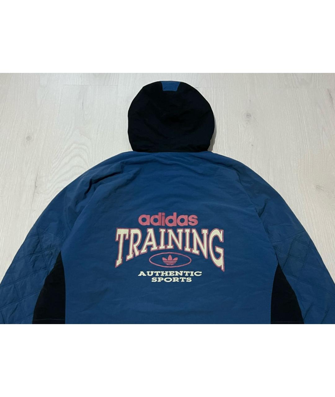 ADIDAS Синяя полиамидовая куртка, фото 4