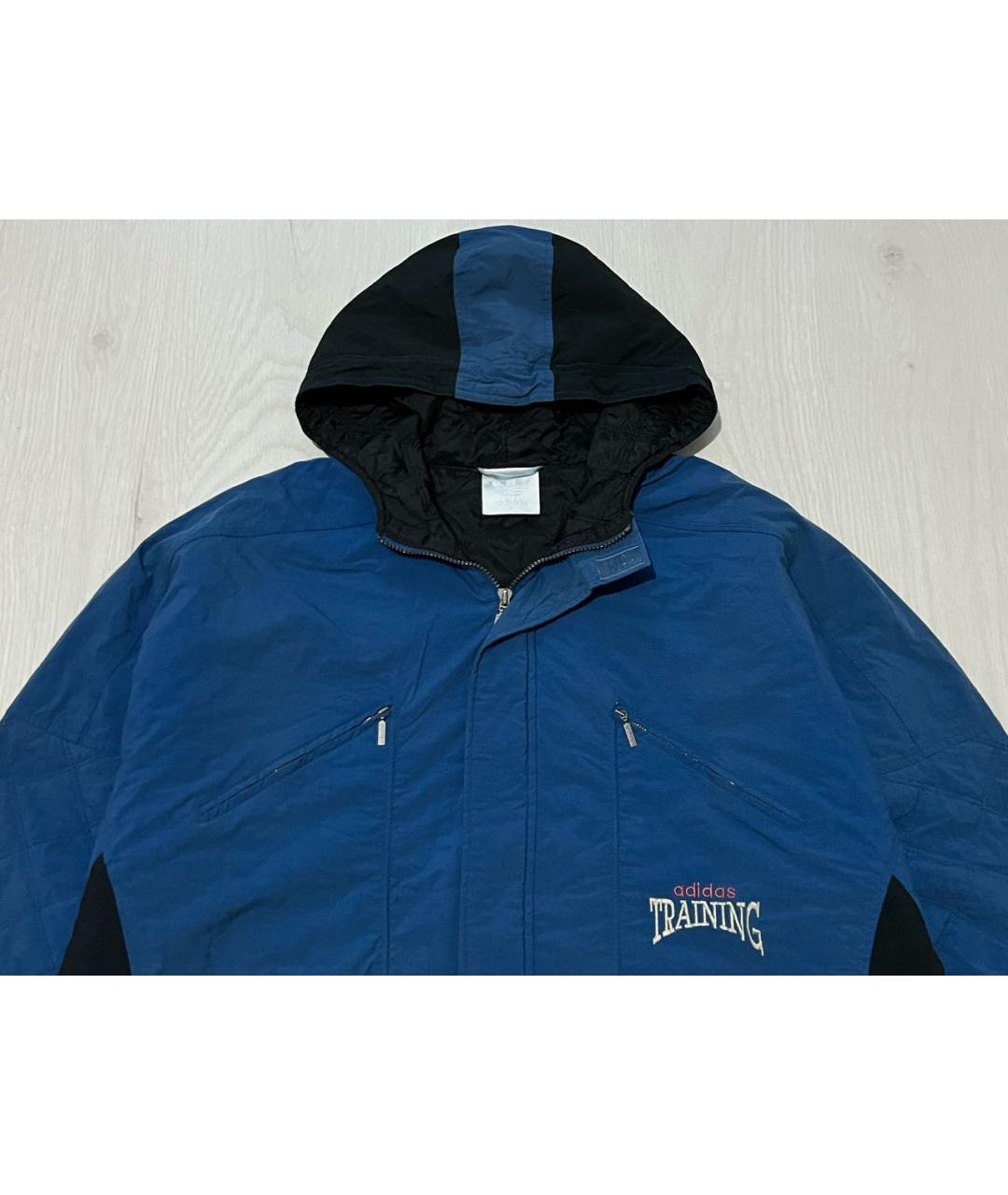 ADIDAS Синяя полиамидовая куртка, фото 3