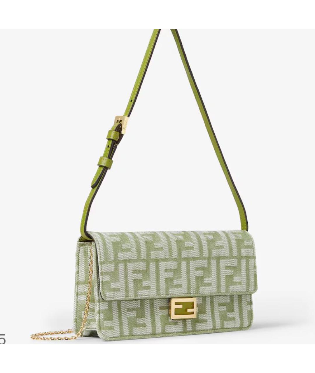 FENDI Зеленая сумка через плечо, фото 3