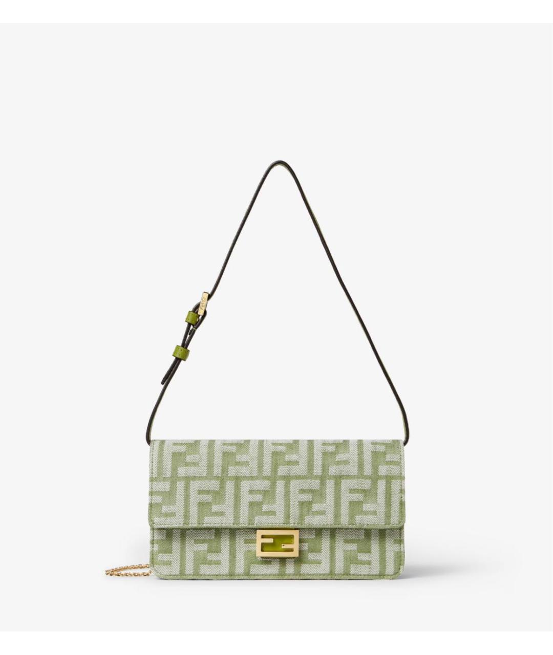 FENDI Зеленая сумка через плечо, фото 5