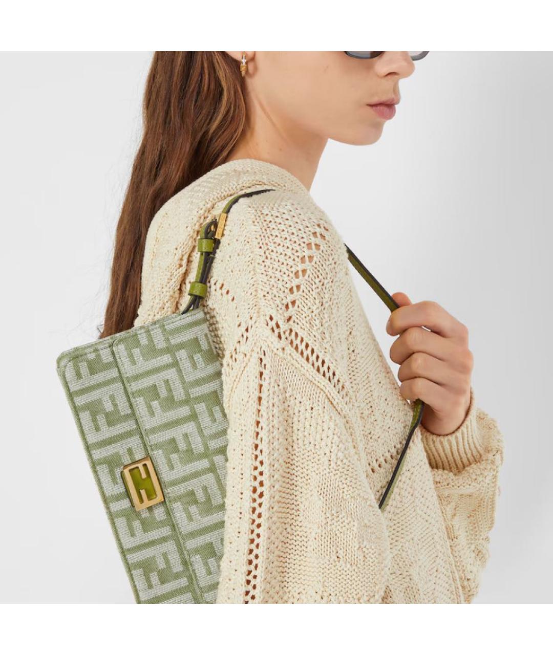 FENDI Зеленая сумка через плечо, фото 4