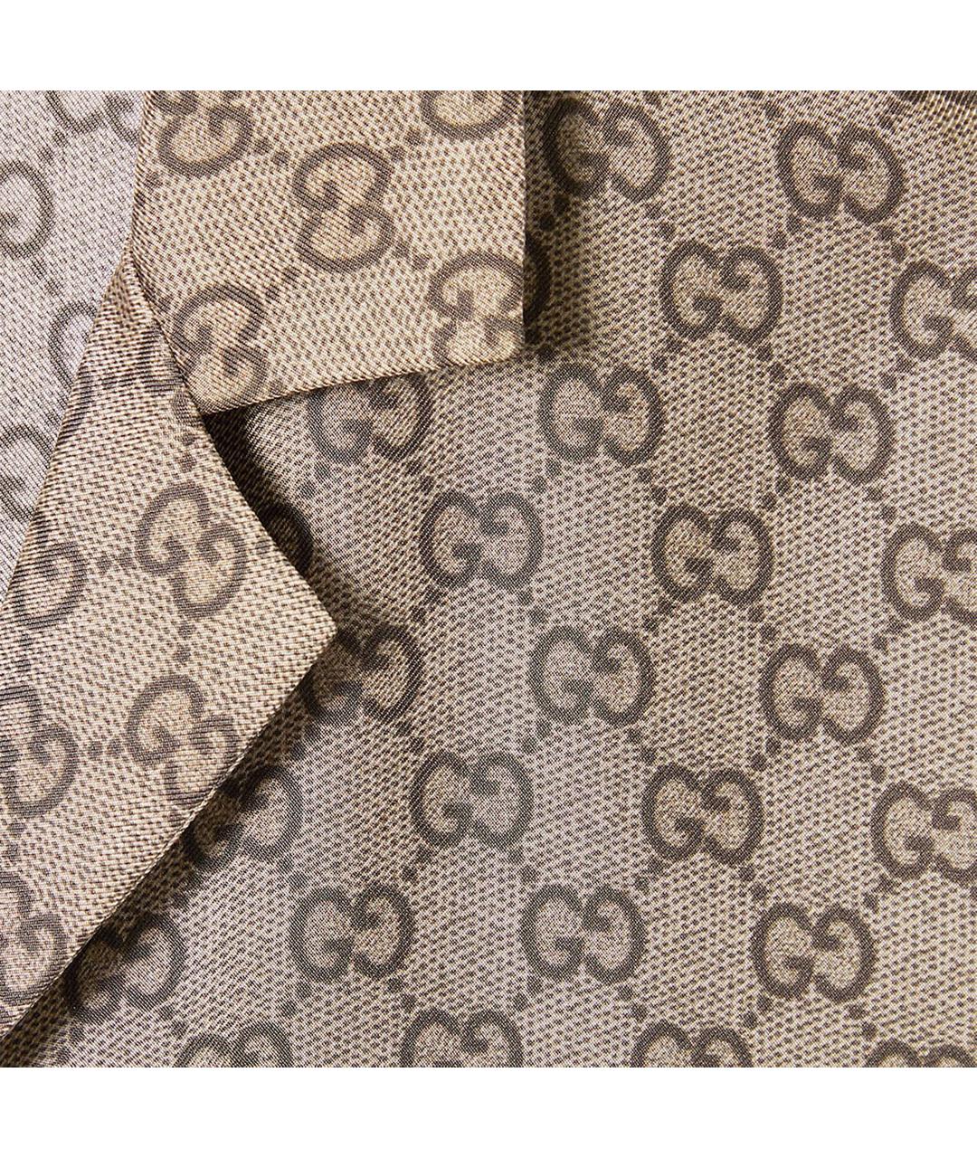 GUCCI Бежевая шелковая кэжуал рубашка, фото 2