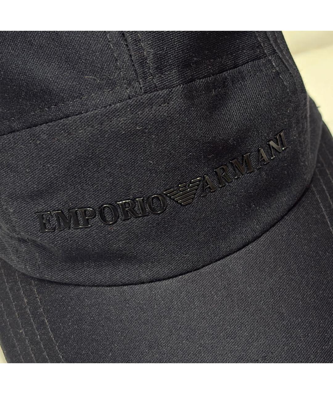 EMPORIO ARMANI Черная синтетическая кепка, фото 4