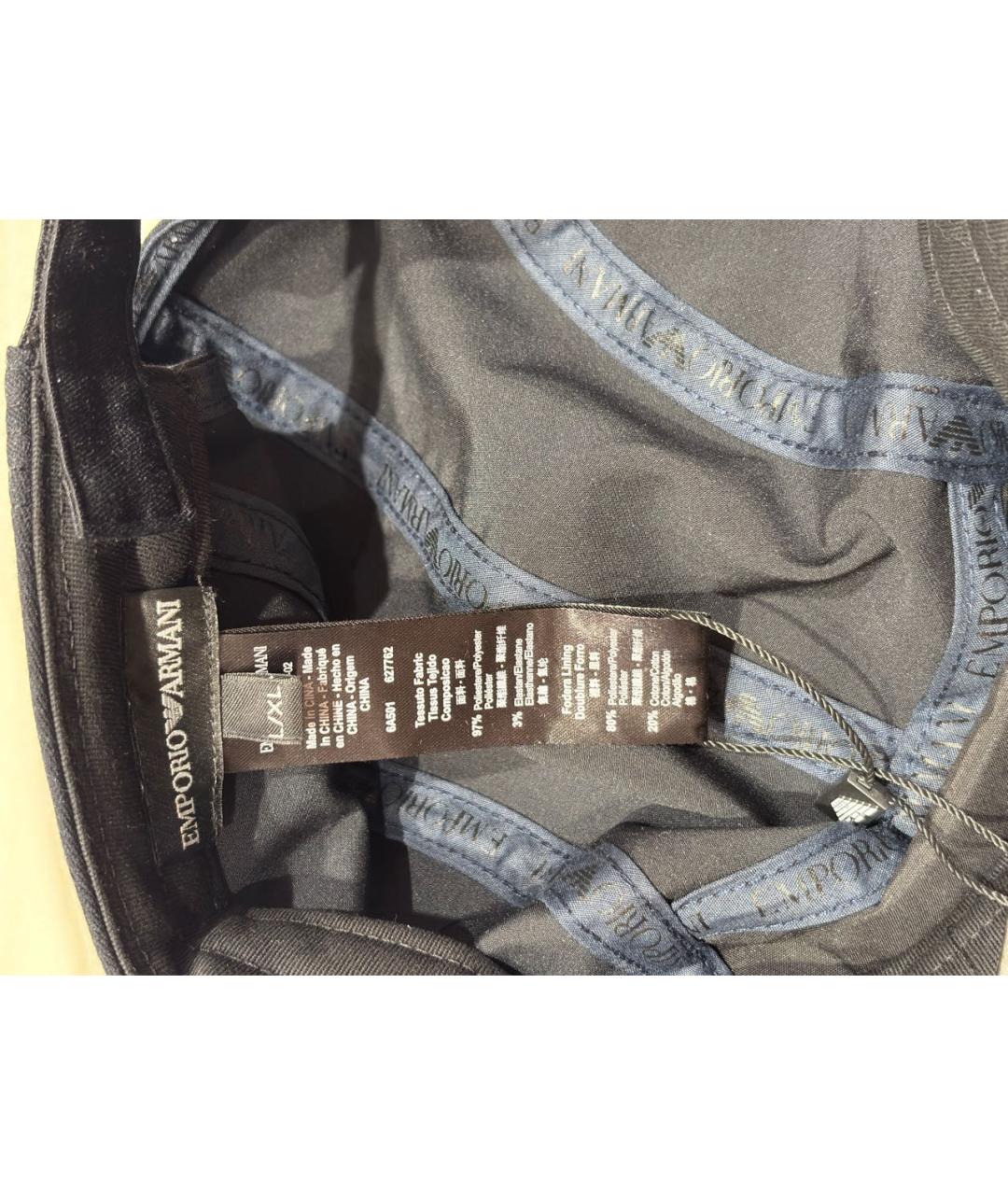 EMPORIO ARMANI Черная синтетическая кепка, фото 2