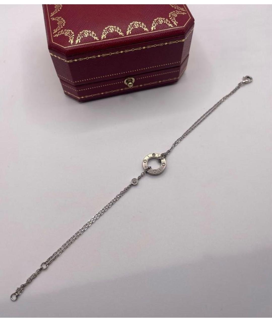 CARTIER Серебрянный браслет из белого золота, фото 2