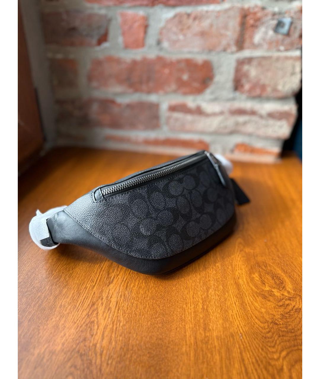 COACH Черная поясная сумка, фото 3
