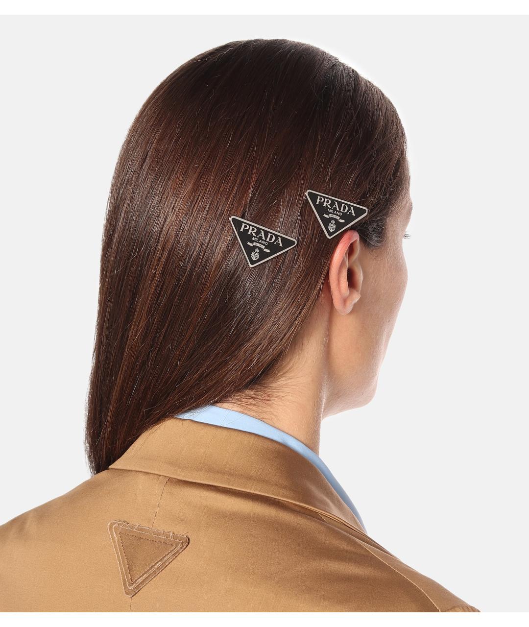 PRADA Черная заколка, фото 2