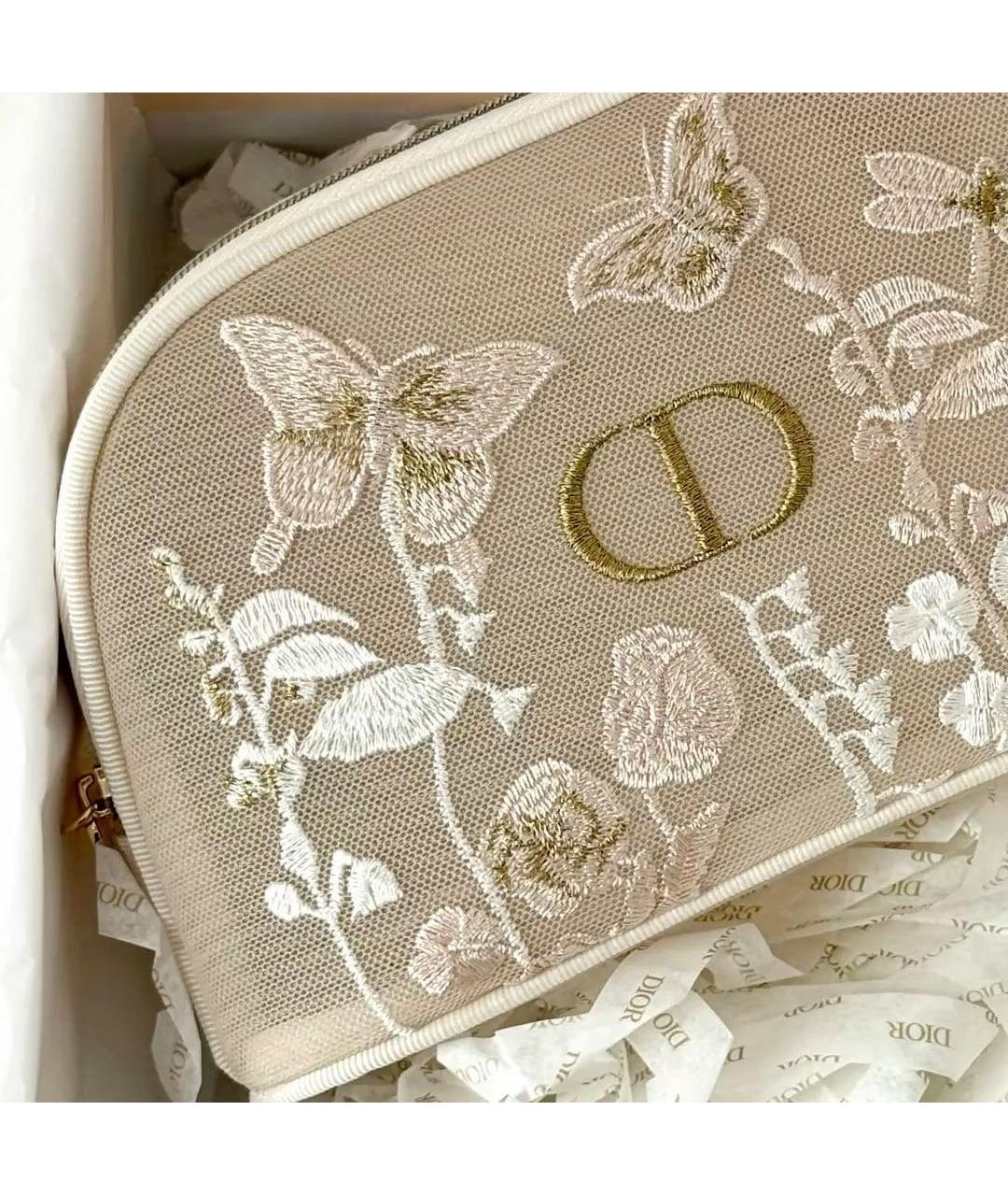 DIOR BEAUTY Бежевая синтетическая косметичка, фото 2