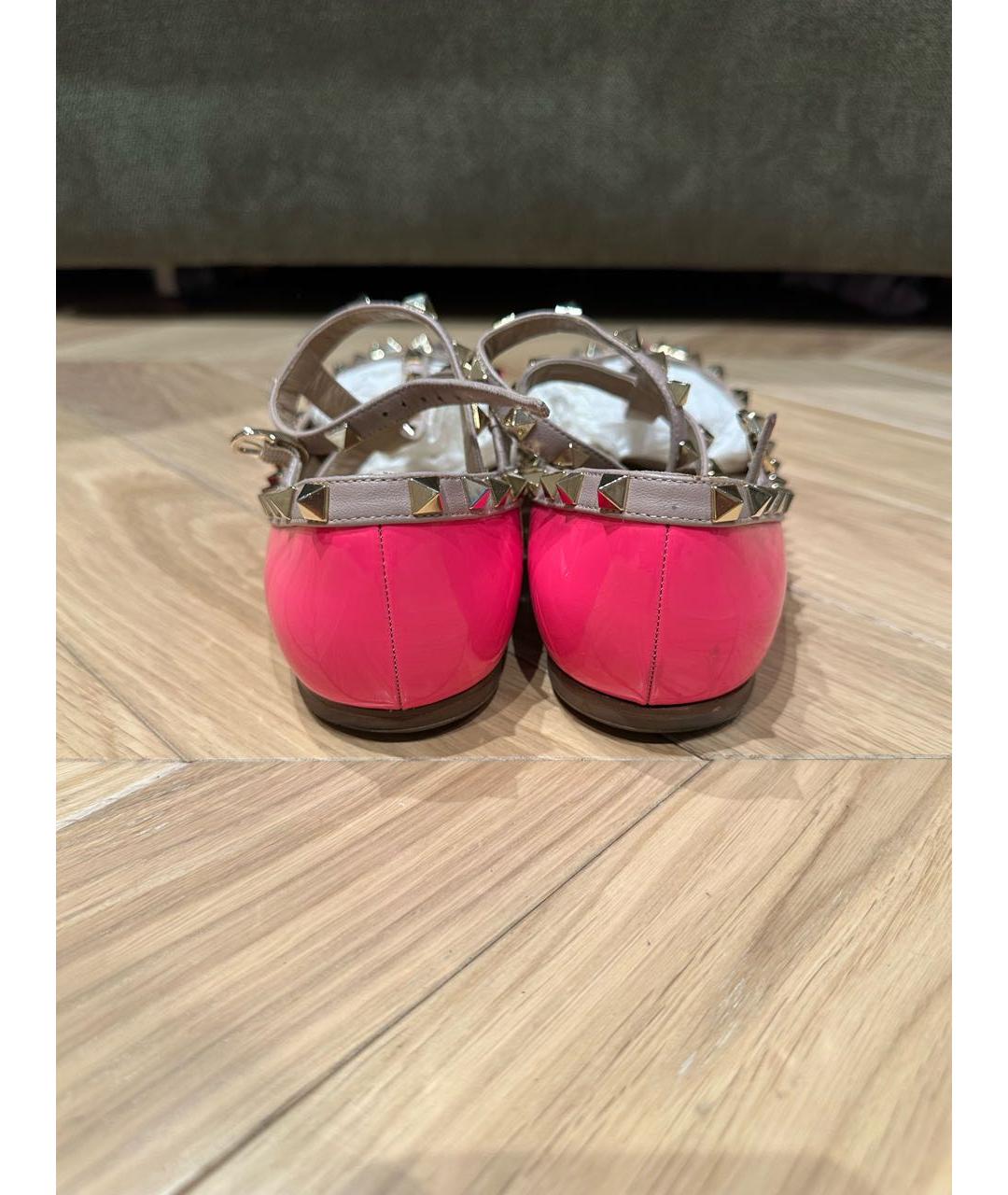 VALENTINO Розовые кожаные туфли, фото 3