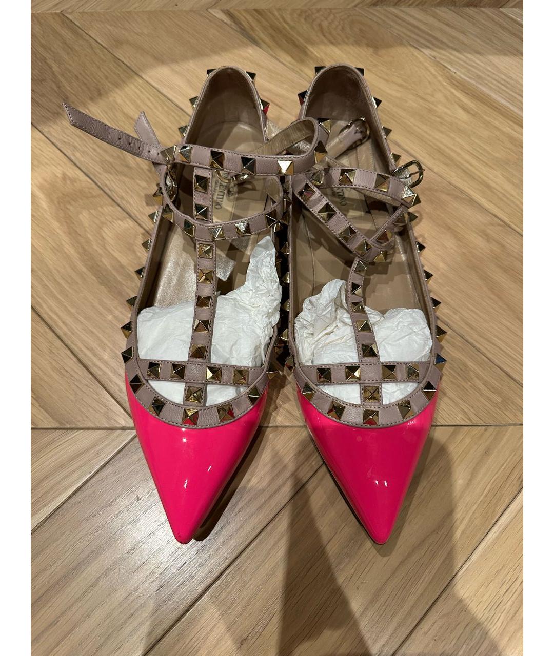 VALENTINO Розовые кожаные туфли, фото 2