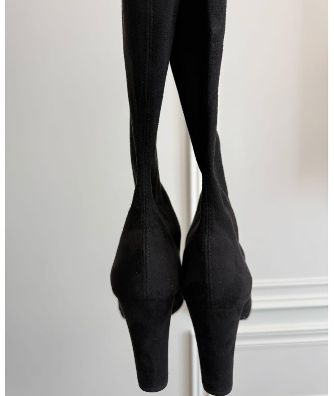 STUART WEITZMAN Черные замшевые ботфорты, фото 4