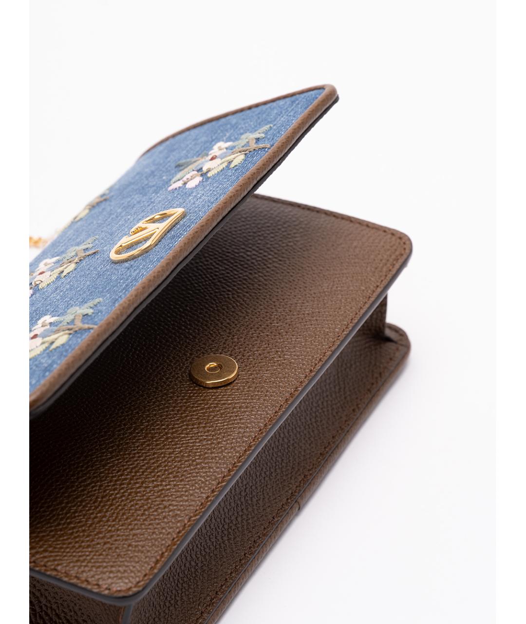 VALENTINO Синяя хлопковая сумка через плечо, фото 4