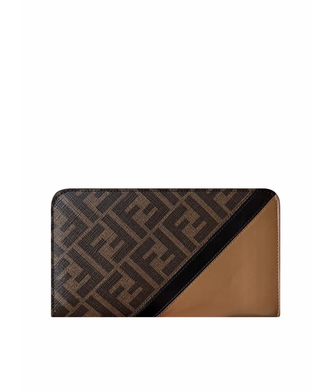 FENDI Бежевый кожаный кошелек, фото 1