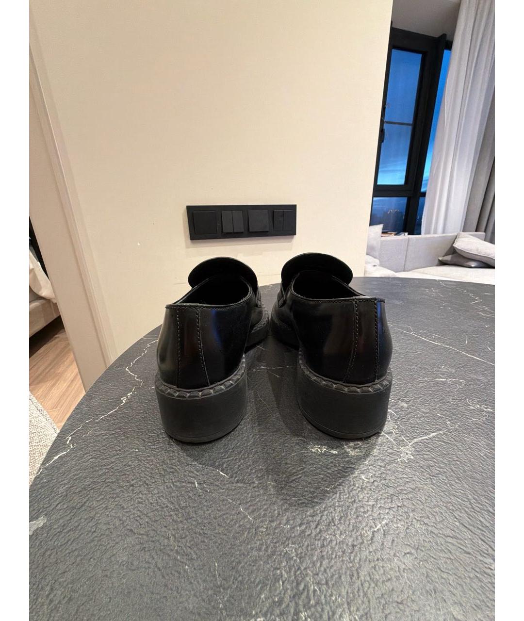 PRADA Черные кожаные лоферы, фото 4