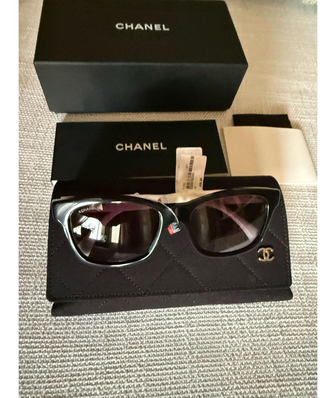 CHANEL Белые пластиковые солнцезащитные очки, фото 7