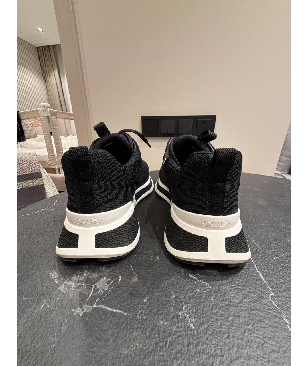 HERMES Черные высокие кроссовки / кеды, фото 4