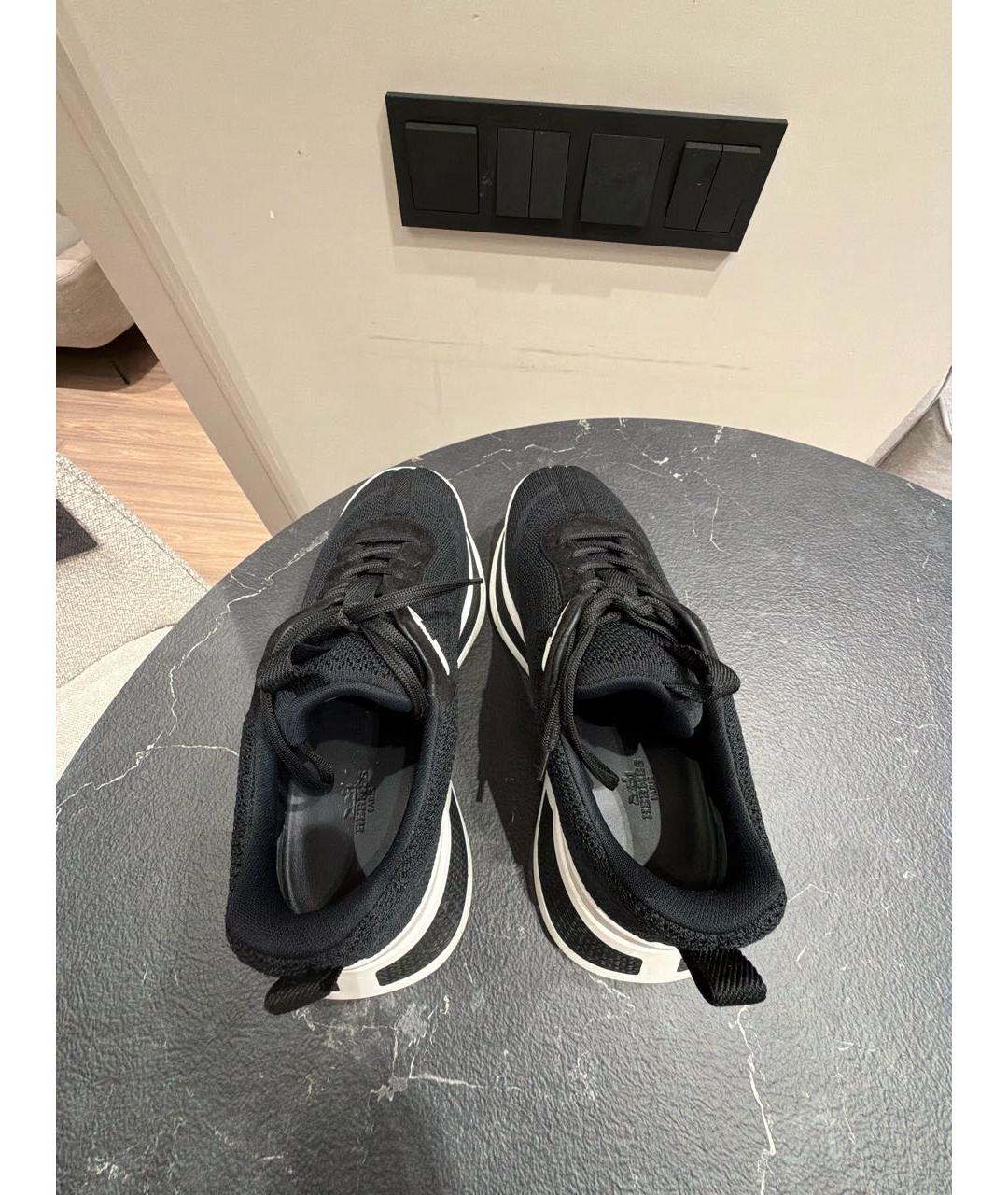 HERMES Черные высокие кроссовки / кеды, фото 3