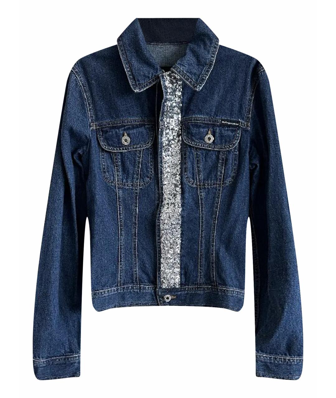 DOLCE&GABBANA Темно-синяя деним куртка, фото 1