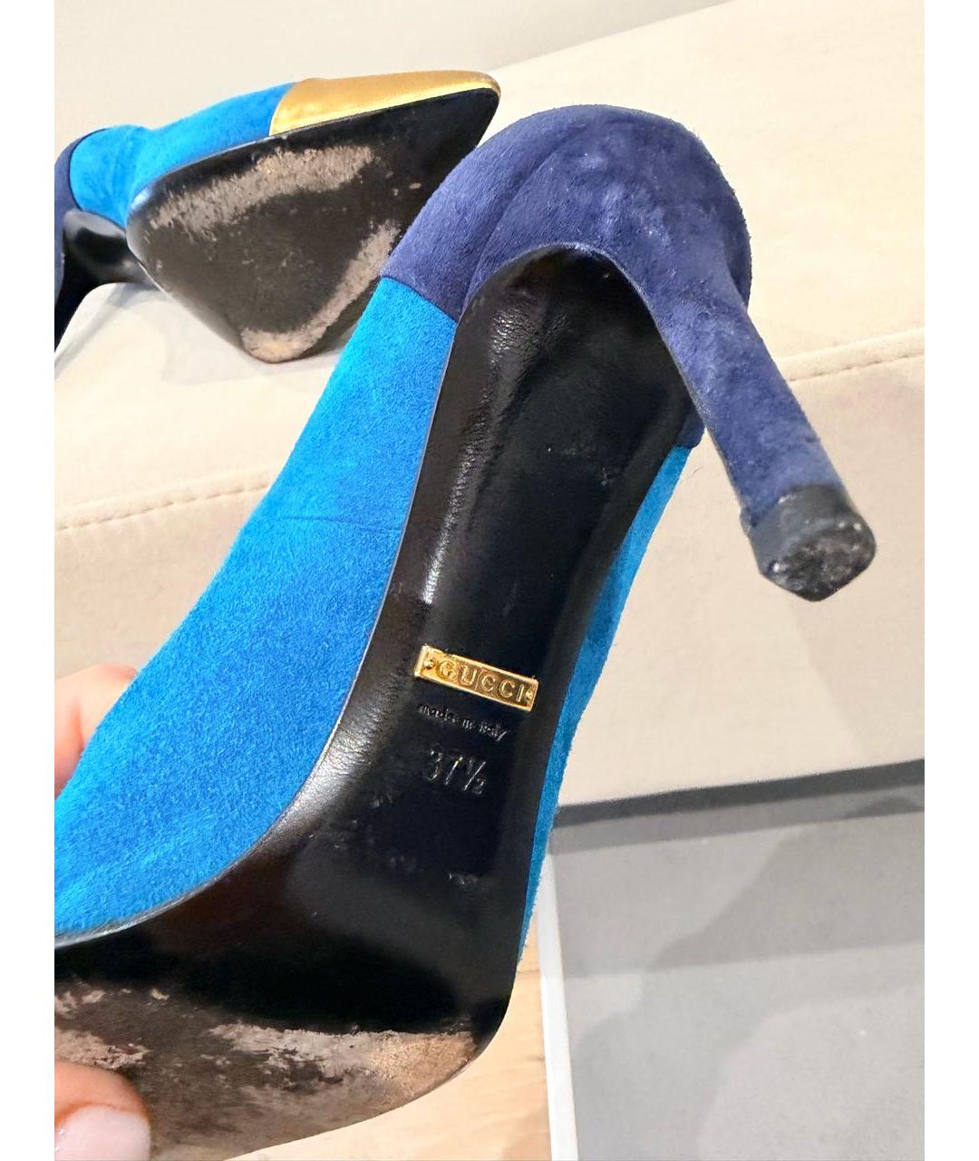 GUCCI Мульти бархатные туфли, фото 6