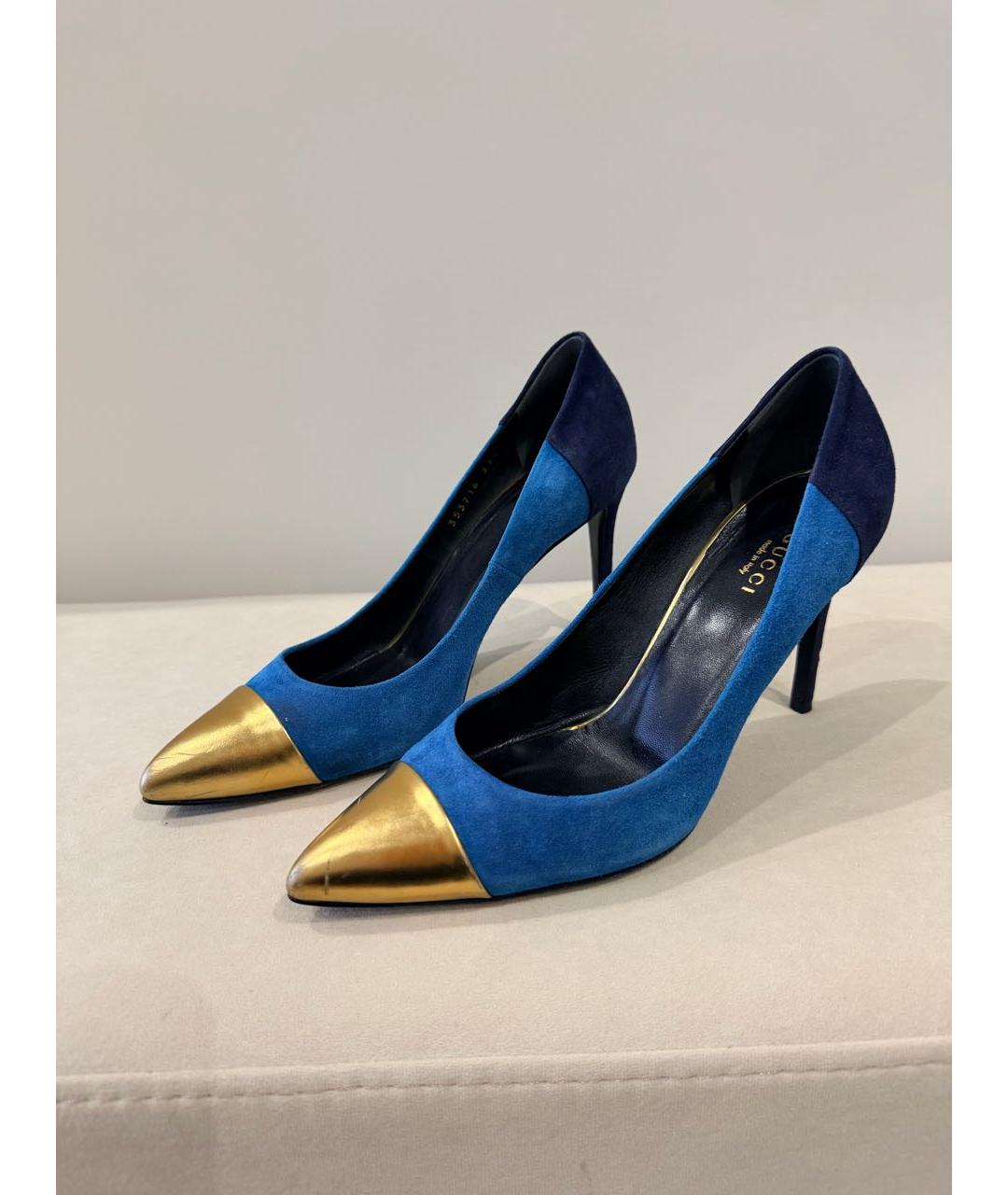 GUCCI Мульти бархатные туфли, фото 3