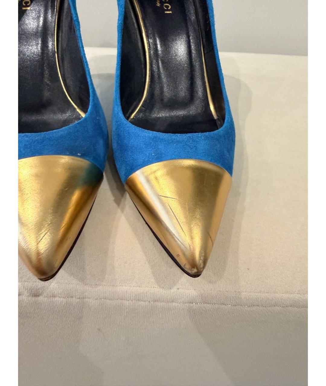 GUCCI Мульти бархатные туфли, фото 7