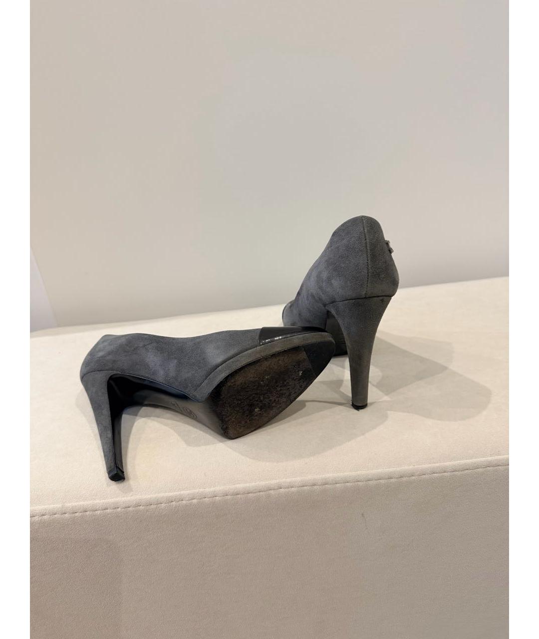 CHANEL Серые замшевые туфли, фото 5