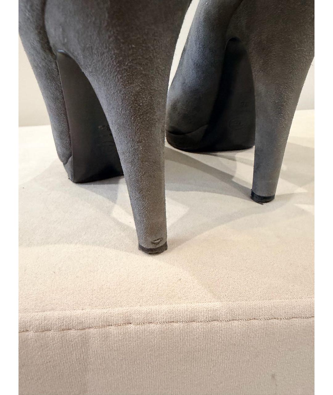 CHANEL Серые замшевые туфли, фото 6