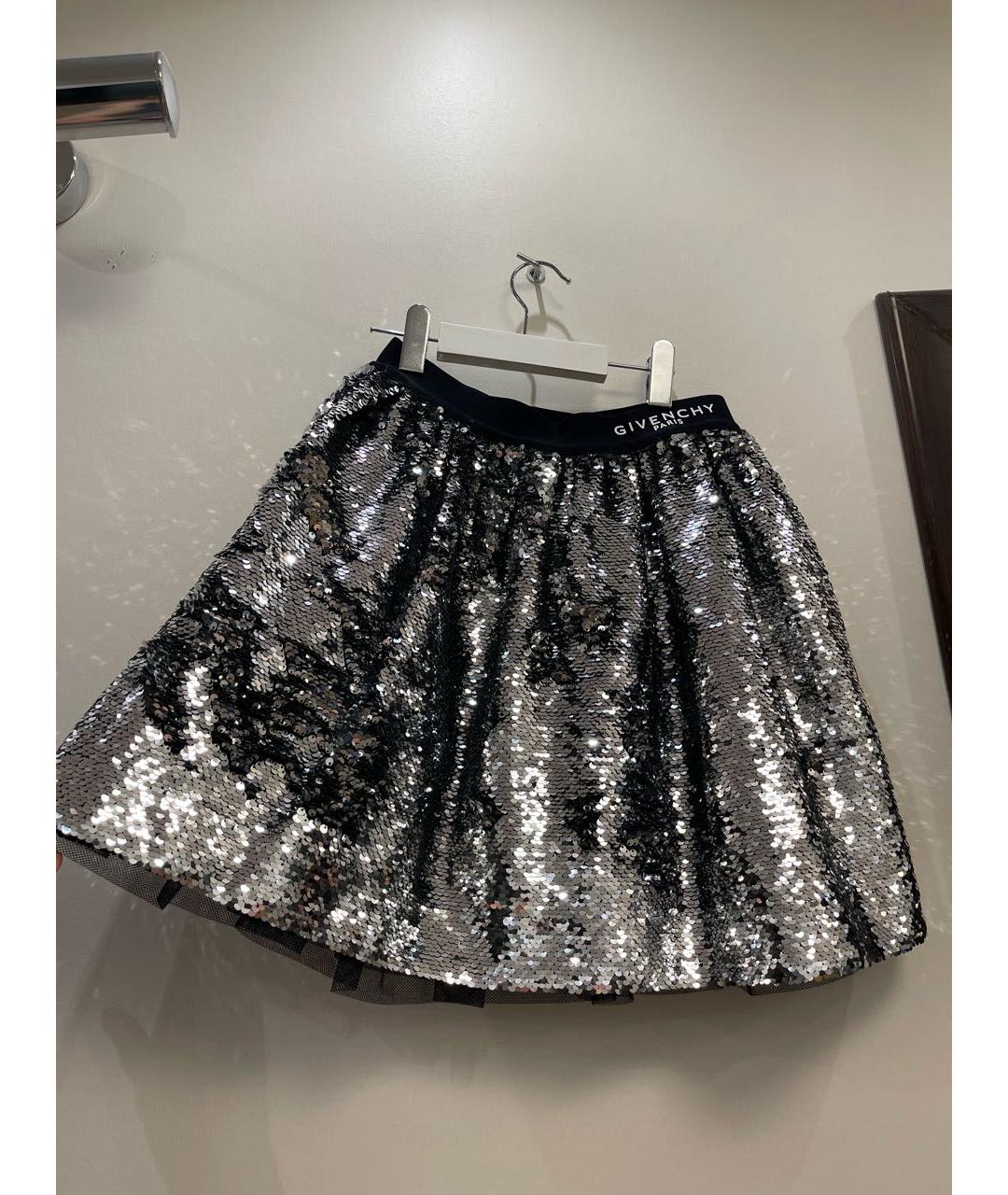 GIVENCHY Серебряная юбка, фото 5