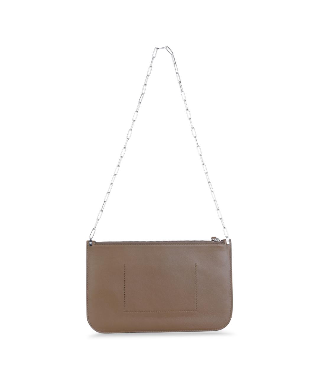 PHOEBE PHILO Хаки кожаная сумка через плечо, фото 3