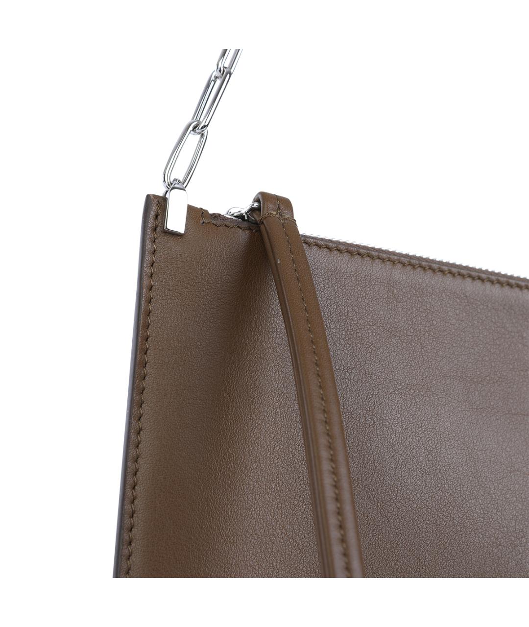 PHOEBE PHILO Хаки кожаная сумка через плечо, фото 4