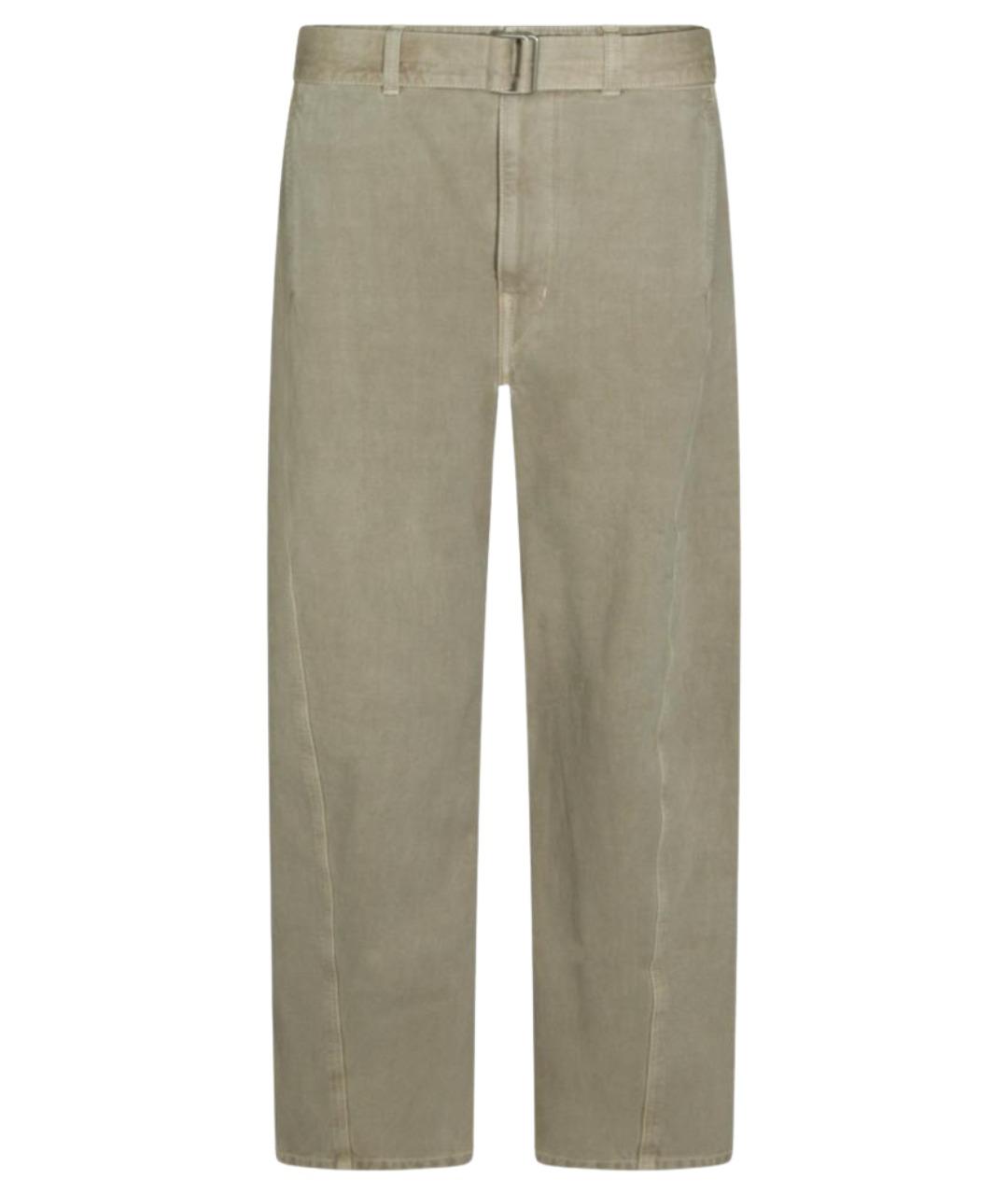 LEMAIRE Бежевые хлопковые прямые джинсы, фото 1