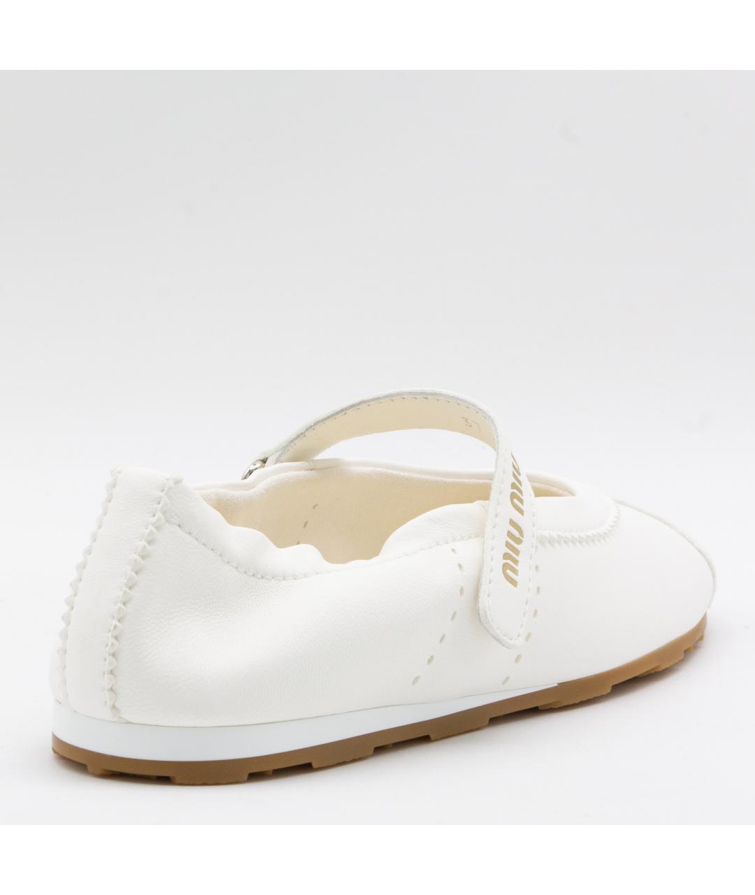 MIU MIU Белые замшевые балетки, фото 6