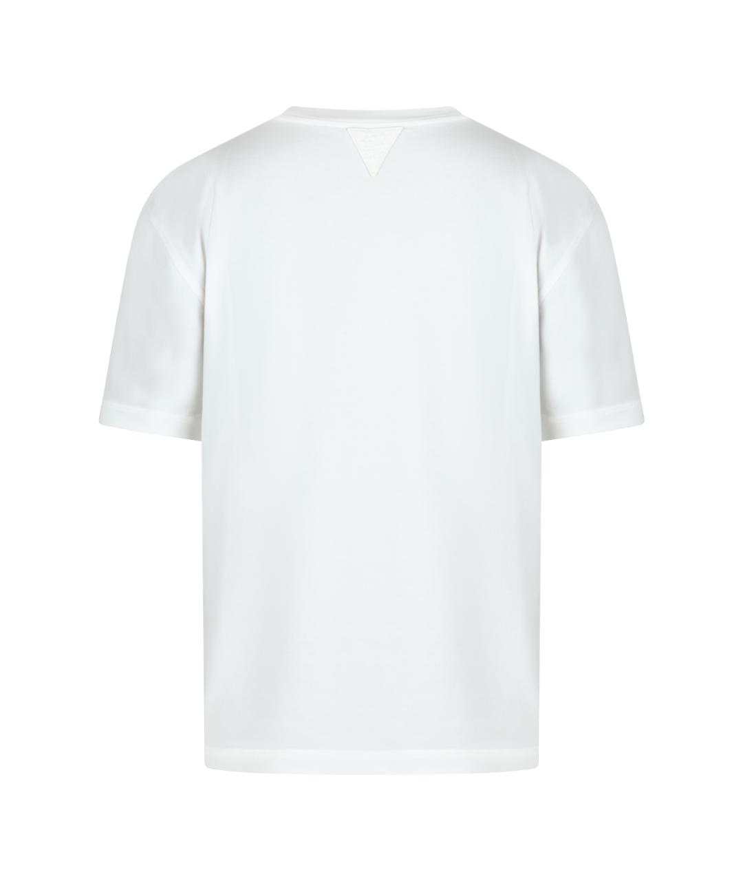 BOTTEGA VENETA Белая хлопковая футболка, фото 2